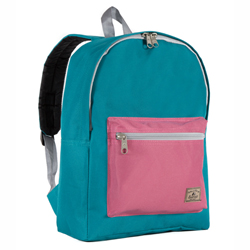 #1045CB-DARK TEAL/MARSALA - Basic Color Block Backpack
