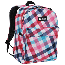 #2045P/RD - Classic Pattern Backpack w/ Large main compartment