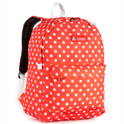 #2045P-TANGERINE/WHITE DOTS - Classic Pattern Backpack