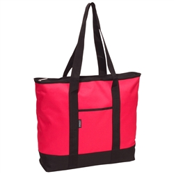 #1002DS/HOT PINK/CASE - Large Tote Bag - Case of 40 Large Tote Bags