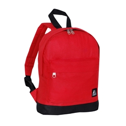 #10452/RED BLACK/CASE - Mini Backpack with Front Zippered Pocket - Case of 30 Backpacks
