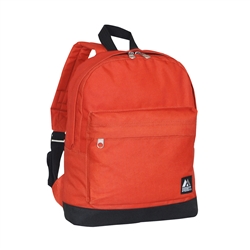 #10452/RUST ORANGE BLACK/CASE - Mini Backpack with Front Zippered Pocket - Case of 30 Backpacks