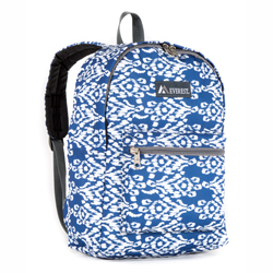#1045KP-NAVY/WHITE IKAT - Basic Pattern Backpack