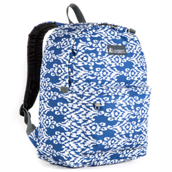 #2045P-NAVY/WHITE IKAT - Classic Pattern Backpack