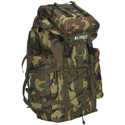 #C8045D - Woodland Camo Hiking Backpack