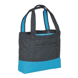 #1002TB/CHARCOAL BLUE/CASE - Trendy Tablet Tote Bag - Case of 30 Tote Bags