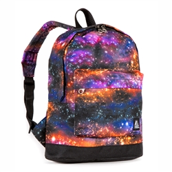 #10452P/GALAXY/CASE - Mini Pattern Backpack with Front Zippered Pocket - Case of 30 Backpacks