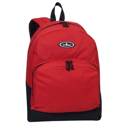 #1045A/RED BLACK/CASE - Classic Backpack with Front Organizer - Case of 30 Backpacks