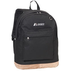 #1045GL/BLACK/CASE - Suede Bottom Backpack - Case of 30 Backpacks