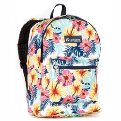 #1045KP/TROPICAL/CASE - Basic Pattern Backpack - Case of 30 Backpacks