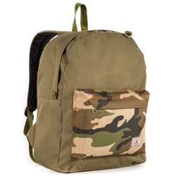 #2045CB/OLIVE CAMO/CASE - Classic Color Block Backpack - Case of 30 Backpacks