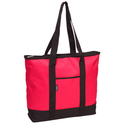 #1002DS-HOT PINK - Large Tote Bag