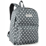 #2045P-GRAY/WHITE DOTS - Classic Pattern Backpack
