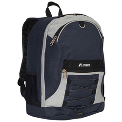 #3045SH - Two-Tone Backpack with Mesh Pockets