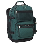 #3045R/DARK GREEN BLACK/CASE - Oversized Deluxe Backpack - Case of 20 Backpacks