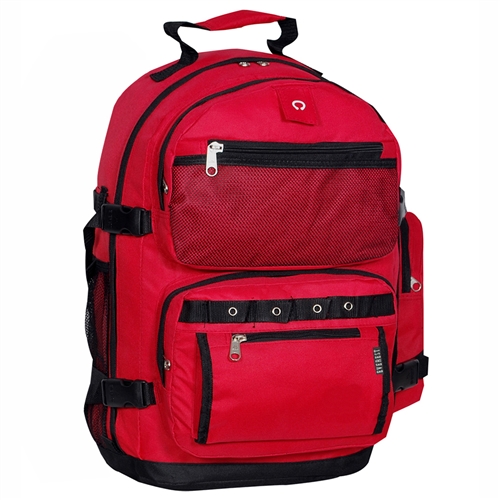 Case of 20 Backpacks - Wholesale Oversize Backpacks Bulk - Red Black