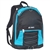 #3045SH/TURQUOISE BLACK/CASE - Two-Tone Backpack with Mesh Pockets - Case of 30 Backpacks