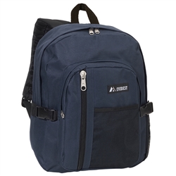 #5045SC/NAVY BLACK/CASE - Backpack with Front Mesh Pocket - Case of 30 Backpacks
