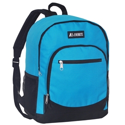 #6045/TURQUOISE/CASE - Casual Backpack with Dual Side Mesh Pockets - Case of 30 Backpacks