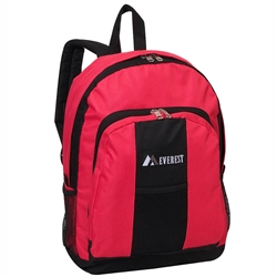 #BP2072/HOT PINK BLACK/CASE - Backpack with Front & Side Pockets - Case of 30 Backpacks