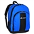 #BP2072/ROYAL BLUE BLACK/CASE - Backpack with Front & Side Pockets - Case of 30 Backpacks