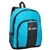 #BP2072/TURQUOISE BLACK/CASE - Backpack with Front & Side Pockets - Case of 30 Backpacks