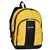 #BP2072/GOLD YELLOW BLACK/CASE - Backpack with Front & Side Pockets - Case of 30 Backpacks