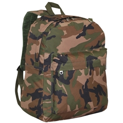 #C2045CR/WOODLAND CAMO/CASE - Classic Camouflage Backpack - Case of 30 Backpacks
