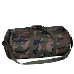 #23P/CAMO/CASE - 23-inch Woodland Camo Round Duffel Bag - Case of 40 Duffel Bags