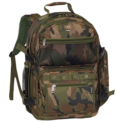 #C3045R/WOODLAND CAMO/CASE - Oversized Camouflage Backpack - Case of 20 Backpacks